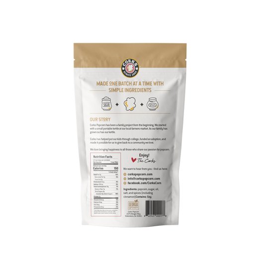 Cinnamon and Sugar Snickerdoodle Popcorn - 3.0oz
