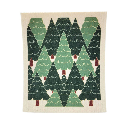 Fresh Cut Christmas Tree Swedish Dishcloth - Christmas Decor