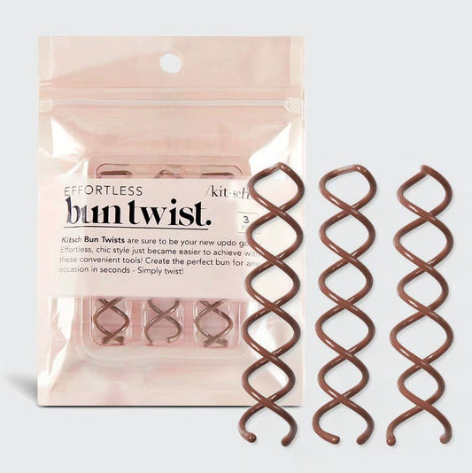 Bun Twist 3pc - Brown