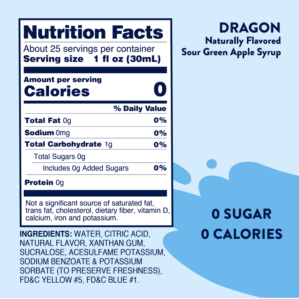 Sugar Free Dragon™ Syrup - Sour Green Apple Syrup