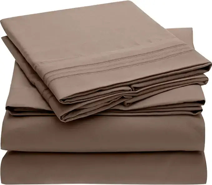 2100 Series Bellagio Collection 6 Piece Sheet Set - Queen: Gray