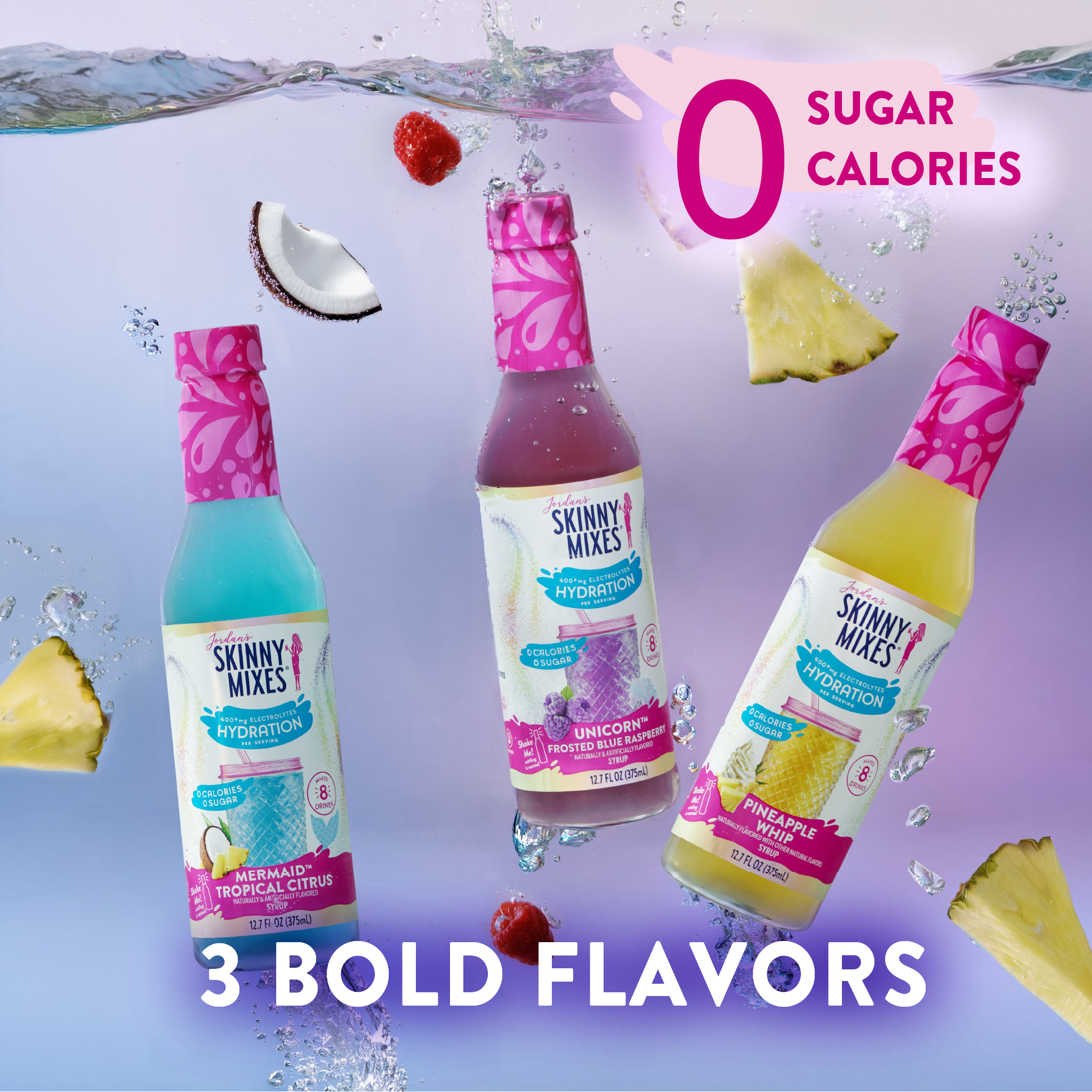 Sugar Free Unicorn Hydration Syrup with Electrolytes - 375 ml