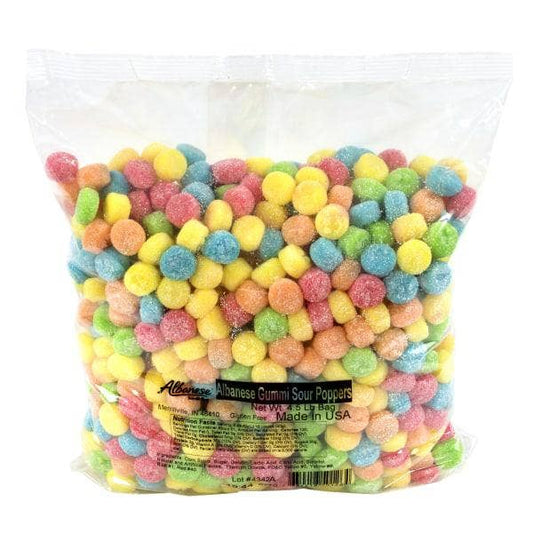 Albanese Sour Gummi Poppers Bulk Candy 4.5 Pound Bag