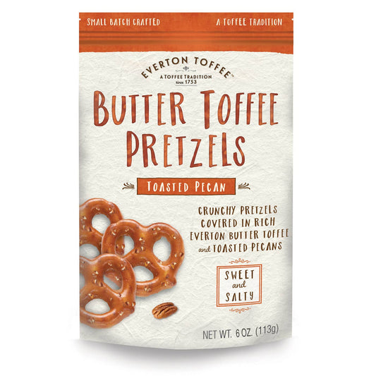 Butter Toffee Pretzels - Toasted Pecan 6 oz Bag